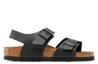 Klapki i japonki damskie - Klapki damskie Birkenstock 0187603 NEW YORK KIDS BF NARROW Czarne - miniaturka - grafika 1