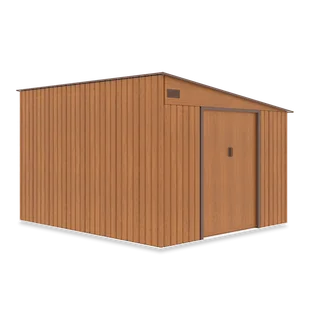 Domek narzędziowy JASPER 279x321cm Oak Brown, metalowy, z podwójnymi drzwiami, wentylowany, schowek na sprzęt ogrodowy i narzędzia Hardmaister - Altany ogrodowe Domek narzędziowy JASPER 279x321cm Oak Brown, metalowy, z podwójnymi drzwiami, wentylowany, schowek na sprzęt ogrodowy i narzędzia Hardmaister - Altany ogrodowe - miniaturka - grafika 1