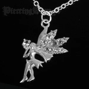 Srebrny łańcuszek WRÓŻKA oczko crystal [SPE-48] - Wisiorki - miniaturka - grafika 1