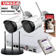 Zestawy do monitoringu - Monitoring domu 2 kamery WiFi 4MPx IPC-HFW1430DS-SAW-0280B Detekcja ruchu Mikrofon Aplikacja - miniaturka - grafika 1