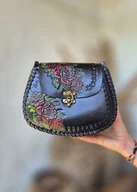 Torebki damskie - Torebka skórzana ręcznie robiona Lia czarna - miniaturka - grafika 1