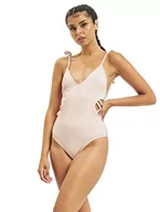 Stroje kąpielowe - Urban Classics Damski kostium kąpielowy z prążkowanego materiału bikini, dwuczęściowy, wykonany z delikatnego materiału prążkowanego, dostępny w 2 kolorach, rozmiary XS - XXL, rose, L - miniaturka - grafika 1