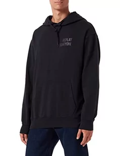 Replay Męska bluza z kapturem M6265, czarna, XL (DE) - Bluzy męskie - miniaturka - grafika 1
