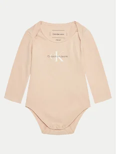 Calvin Klein Jeans Body IN0IN00033 Różowy Regular Fit - Body dla niemowląt - miniaturka - grafika 1
