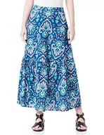 Spódnice - Springfield Długa Spódnica z Nadrukiem, Średni Niebieski, XS - miniaturka - grafika 1