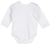 Body dla niemowląt - BODY BIAŁE NIEMOWLĘCE DŁUGI RĘKAW RĘKAWEK ROZM. 56 Biały Pampicio - miniaturka - grafika 1
