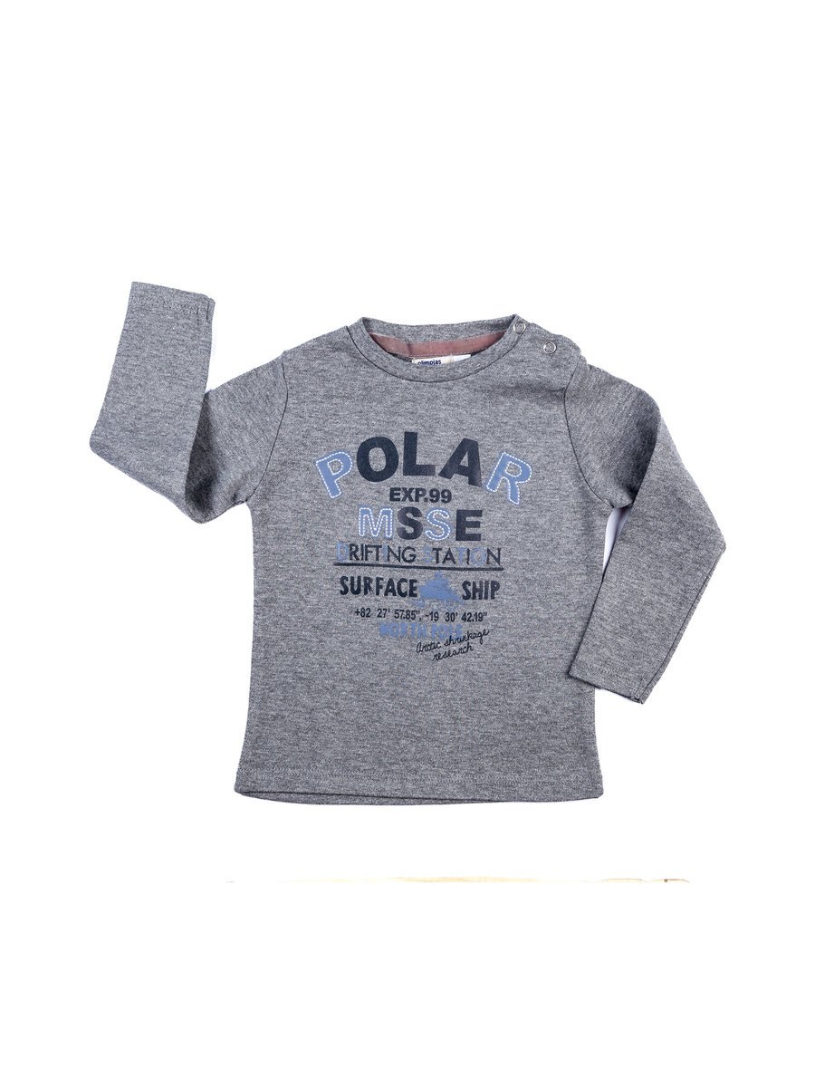 Dziecięca bluzka z długim rękawem szara Olimpias r.98