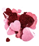 Scrapbooking - Naklejki Z Pianki Serca Brokat 30 Szt. Dalprint - miniaturka - grafika 1