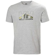 Koszulki męskie - Męska Koszulka z krótkim rękawem HELLY HANSEN NORD GRAPHIC T-SHIRT 62978_950 – Szary - miniaturka - grafika 1