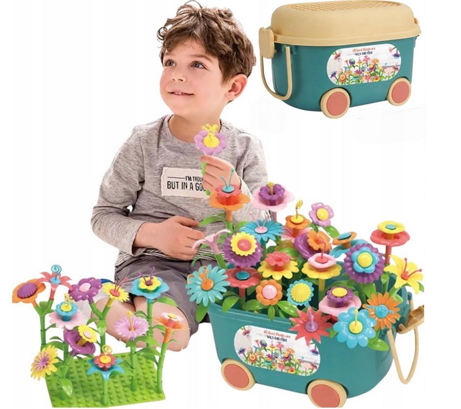 Klocki Konstrukcyjne do Budowania Kreatywne Ogród Kwiaty Kwiatki 139el