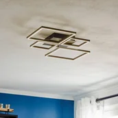 Lampy sufitowe - Briloner Lampa sufitowa LED Frame, CCT, 4-punktowa, czarna - miniaturka - grafika 1