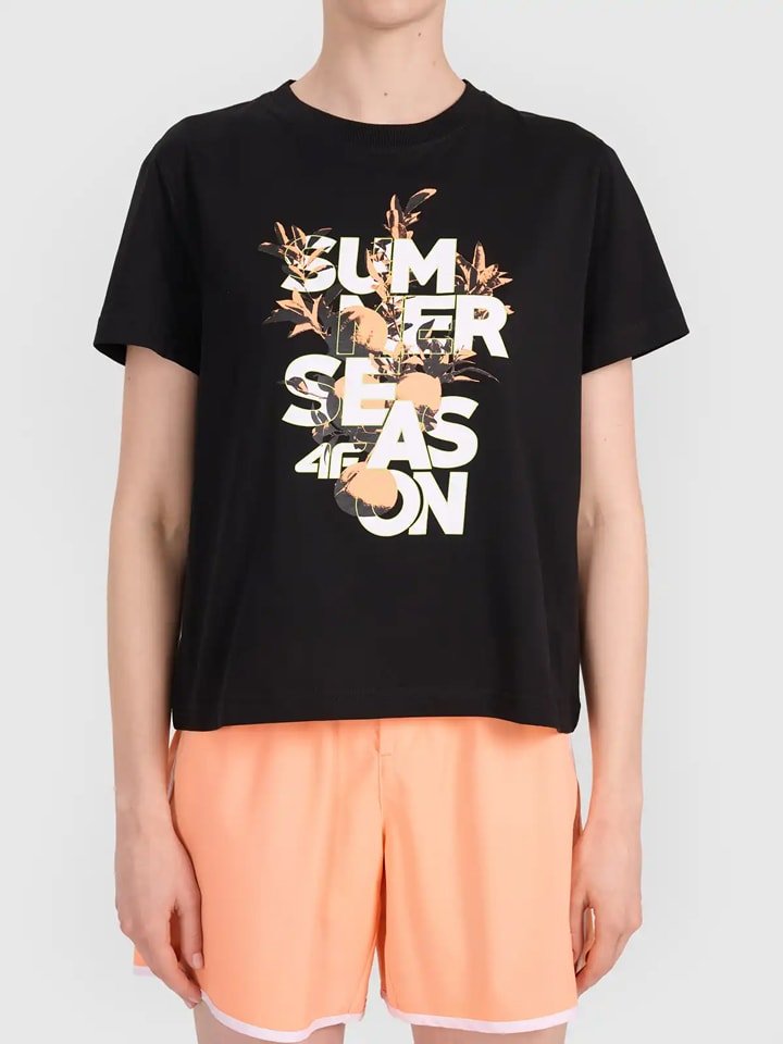 4F Koszulka w kolorze czarnym