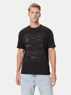 Tommy Jeans T-Shirt Archive Logos DM0DM21584 Czarny Relaxed Fit - Koszulki męskie - miniaturka - grafika 1