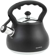 Czajniki na gaz - Czarny elegancki czajnik z gwizdkiem 2,7L 60cm R4-E57 - miniaturka - grafika 1
