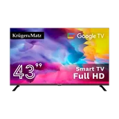 Telewizory - Kruger&Matz 43" FHD Google TV DVB-T2/S2/T/C H.265 HEVC - miniaturka - grafika 1