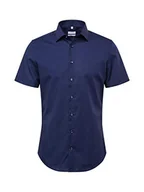 Koszule męskie - Seidensticker Męska koszula formalna Herren Business Hemd Slim Fit, Niebieski (Dunkelblau 19), 37 - miniaturka - grafika 1