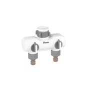 Inne akcesoria do nawadniania - Rozdzielacz 2-drożny gw 1"-3/4" z zaworami /white line - miniaturka - grafika 1