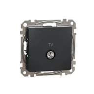 Gniazdka elektryczne - Schneider Electric Gniazdo TV końcowe (4dB), czarny antracyt SEDNA DESIGN - miniaturka - grafika 1