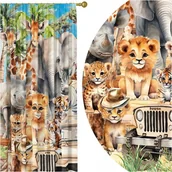 Firany i zasłony dla dzieci - Gotowe Zasłony Na Żabki 140x250 Zasłona Na Taśmie Do Pokoju Dziecięcego 187 - miniaturka - grafika 1