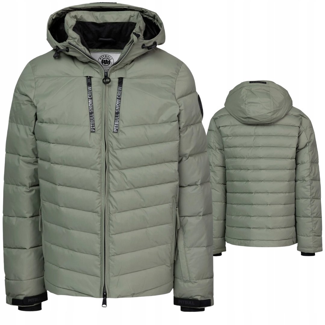 PITBULL WEST COAST KURTKA MĘSKA ZIMOWA Z KAPTUREM CRESTLINE SZAŁWIOWA M