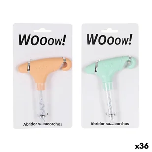 Otwieracz do butelek z korkociągiem 9,5 x 11 cm (36 sztuk) - Korkociągi i otwieracze - miniaturka - grafika 1