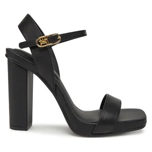 Sandały Tommy Hilfiger High Heel Leather Sandal FW0FW08534 Czarny - Sandały damskie - miniaturka - grafika 1