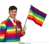 Dekoracje i nakrycia stołu na imprezę - Flaga tęczowa pride rainbow flag kolorowa lekka - miniaturka - grafika 1
