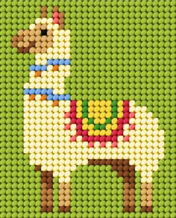 Zestaw do haftu Moje pierwsze wyszywanie Lama - zabawka - Zabawki kreatywne - miniaturka - grafika 1