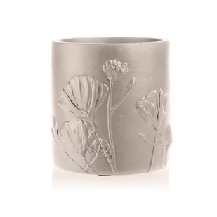 Doniczka Flower Deco, jasny beż, średnica 13cm - Podpórki do książek - miniaturka - grafika 1