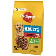 Sucha karma dla psów - Pedigree Adult 500g Z Wołowiną I Warzywami Sucha Karma Dla Psów Średnich I Dużych Ras - miniaturka - grafika 1