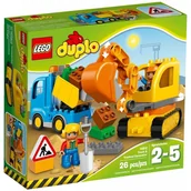 Klocki - LEGO DUPLO klocki Ciężarówka i koparka gąsienicowa 10812 - miniaturka - grafika 1