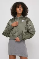 Kurtki damskie - Calvin Klein Jeans kurtka bomber damski kolor zielony przejściowa - miniaturka - grafika 1