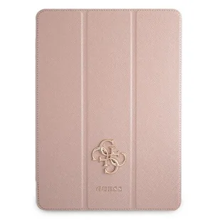 GUESS Etui na iPad 12.9&quot; 2021 Guess Saffiano Collection Book Cover różowy GUE001478 - Etui do tabletów - miniaturka - grafika 1