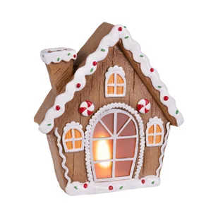 Ceramiczny domek z piernika LED 32 cm - Ozdoby bożonarodzeniowe - miniaturka - grafika 1