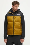 Kamizelki męskie - The North Face bezrękawnik puchowy 1996 Retro Nuptse męski kolor zielony zimowy NF0A3JQQ5HO1 - miniaturka - grafika 1