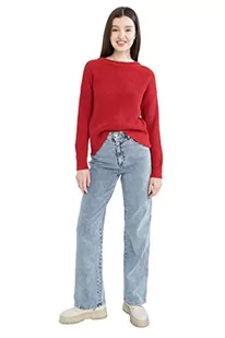 DeFacto Sweter normalny krój dla kobiet - sweter z golfem dla topów damski (bordowy, S), bordowy, S - Swetry damskie - miniaturka - grafika 1