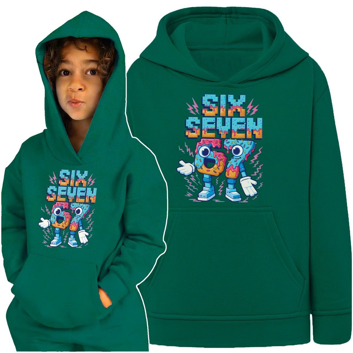 BLUZA DZIECIĘCA PREZENT DLA DZIECKA SIX SEVEN 67 SIKS SEWEN WZORY 3-4