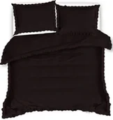 Pościel - Pościel Z Falbaną 160X200 Brązowa 2590 - miniaturka - grafika 1