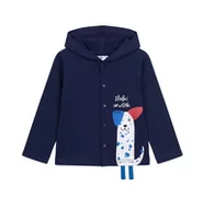Bluzy i sweterki niemowlęce - Bluza dla dziecka do 2 lat, z psem, granatowa - miniaturka - grafika 1