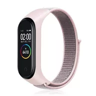 Akcesoria do smartwatchy - Opaska Pasek Bransoleta Nylon Xiaomi Mi Band 3 / 4 / 5 / 6 Pudrowa - miniaturka - grafika 1