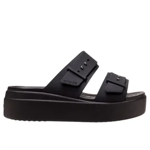 Klapki Crocs Brooklyn Buckle 207431-001 - czarne - Klapki i japonki damskie - miniaturka - grafika 1