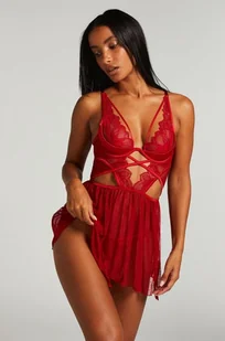 Hunkemöller Babydoll Billie Czerwony - Bielizna nocna - miniaturka - grafika 1