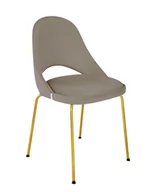 Krzesła - Krzesło Costa Steel Gold, do salonu, do jadalni, tapicerowane, na metalowych złotych nóżkach - miniaturka - grafika 1