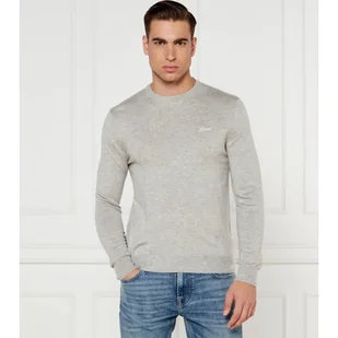 GUESS Sweter DANIEL Regular Fit z dodatkiem jedwabiu - Swetry męskie - miniaturka - grafika 1