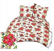 Pościel - pościel bawełna deLUX 160x200 + 2 poszewki B 348 góralska halka biała - miniaturka - grafika 1