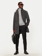 Płaszcze męskie - Boss Płaszcz wełniany H-Hyde 50525764 Szary Slim Fit - miniaturka - grafika 1