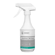 Dezynfekcja - Mediclean 240 Steel Medisept, preparat do mycia i pielęgnacji powierzchni ze stali nierdzewnej - butelka 500 ml ze spryskiwaczem - miniaturka - grafika 1
