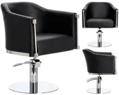 Fotele fryzjerskie - Fotel fryzjerski Lincoln hydrauliczny obrotowy do salonu fryzjerskiego krzesło fryzjerskie - miniaturka - grafika 1