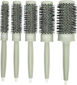 Szczotki i grzebienie do włosów - Termix Nature, zestaw 5 szczotek do włosów + torba shopper (17mm+23mm+28mm+32mm+43mm) - miniaturka - grafika 1