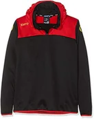 Bluzy męskie - Kempa męska bluza z kapturem Emotion 2.0 Quarter Zip Hoodie czarny Schwarz/Rot/Gelb 4XL - miniaturka - grafika 1
